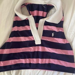 Vintage 90s Ralph Lauren Racerback Crop Top